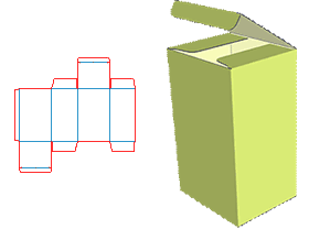 Double-in-button tube box