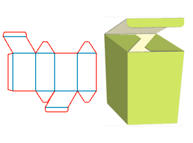Diamond-shaped Tube box