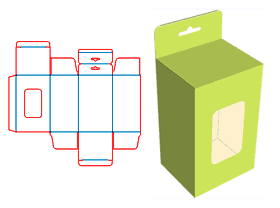 Cardboard box open window