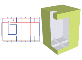 Four-piece tube box, up and down plug-in structure