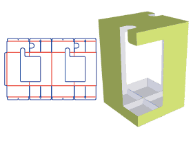 Four-piece tube box, up and down plug-in structure