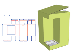 Four-piece tube box,Cover lock,Cross-over window