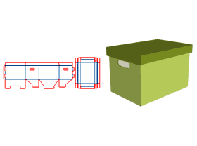 Tin cover + bottom without lid carton