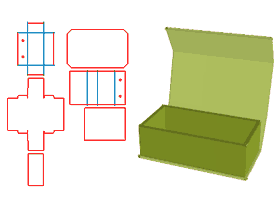  Book-shaped flip boutique box