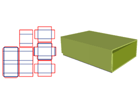 Foldable book-shaped boutique box, semi-worn X, le