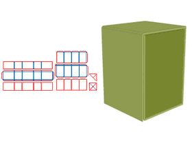 Foldable book-shaped boutique box, semi-worn X, le