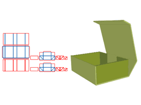 Foldable book-shaped boutique box, semi-worn X, le