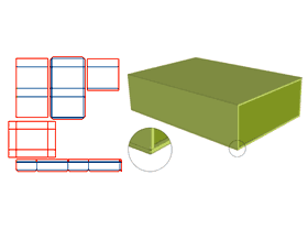 Inside and outside the box gray plate V slot, Inner box paper mounting borderV slot gift box, manual