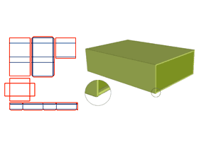 Box shell gray board V-groove, inner box half-cut paper lining around the edges,V slot gift box, man