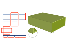 Box shell gray board V-groove, inner box half-cut paper lining around the edges,V slot gift box, man