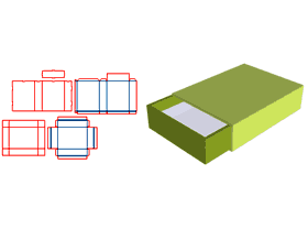 Drawer Type Boutique Box,V-Groove