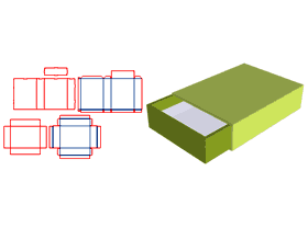 Drawer Type Boutique Box,V-Groove