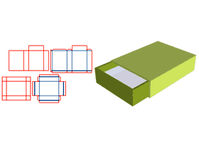 Drawer Type Boutique Box,V-Groove