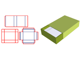 Drawer Type Boutique Box,V-Groove