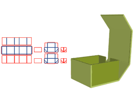 Foldable book-shaped boutique box, semi-worn X, le