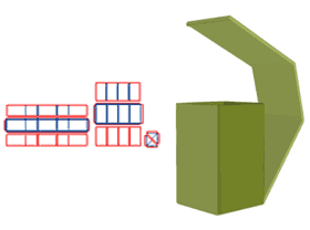 Foldable book-shaped boutique box, semi-worn X, le