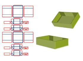 Foldable top and bottom luxury box, V-groove formi