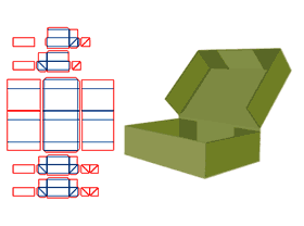 Foldable flip-top premium box, V-groove forming