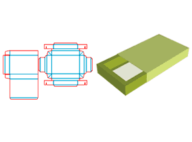 Five-sided drawer color box packaging.