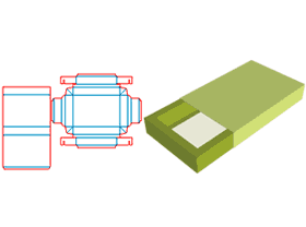 Drawer box packaging design.