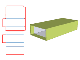 Drawer Type Boutique Box,V-Groove