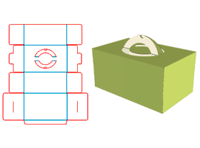 Cake box with handle