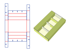 Tray type inner supporting structure