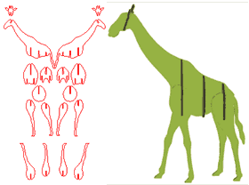 Puzzles,Animal Styles,Giraffe Model