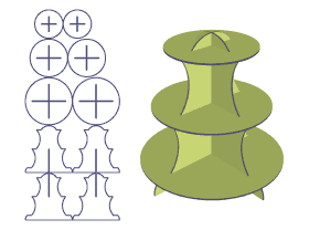 Cake Type display Stand