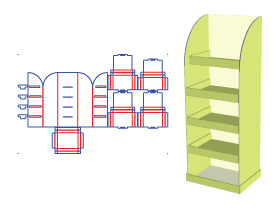 Closet Type display stand