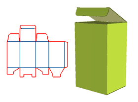 Double-in-button tube box