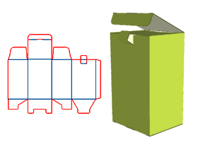 Double-in-button tube box
