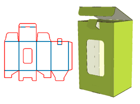 Double-in-button tube box