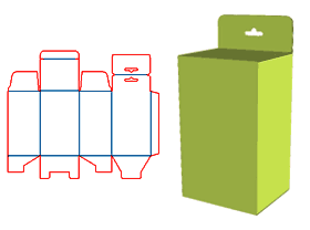 Double-in-button tube box