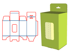 Double-in-button tube box