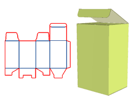 Double-in-button tube box
