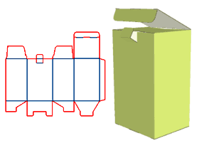 Double-in-button tube box