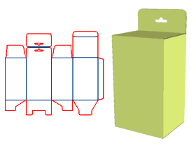 Double-in-button tube box