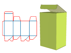 Automatic bottom-locking tubular box
