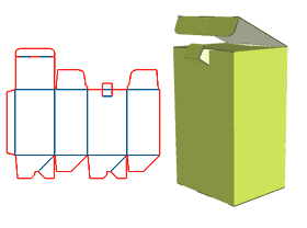 Automatic bottom-locking tubular box