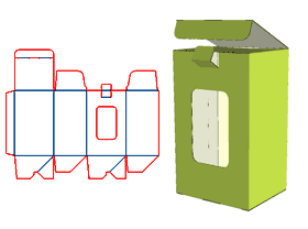 Automatic bottom-locking tubular box