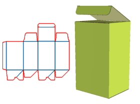 Automatic bottom-locking tubular box