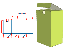 Automatic bottom-locking tubular box
