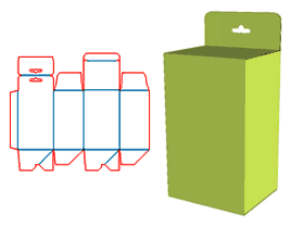 Automatic bottom-locking tubular box