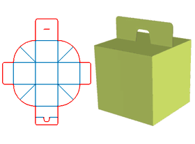 Folding packing tray box