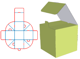 Folding packing tray box