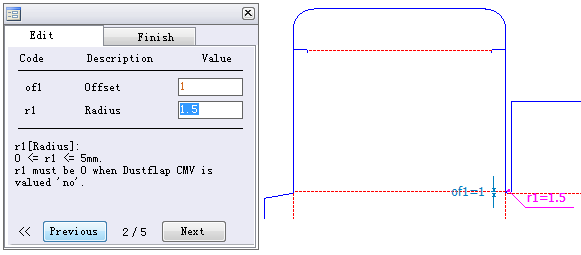 Operational logic - Set 'r1' at 1.5 on second step