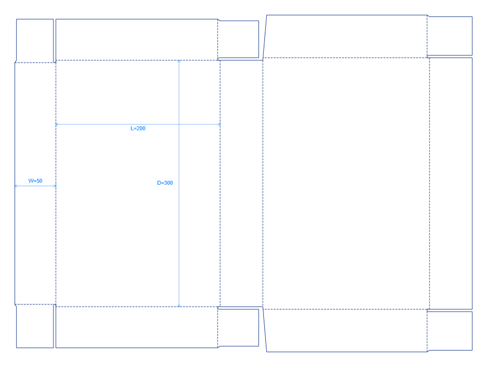 Six Corner Glues Style Tray With Flip-top Cover.Variation.